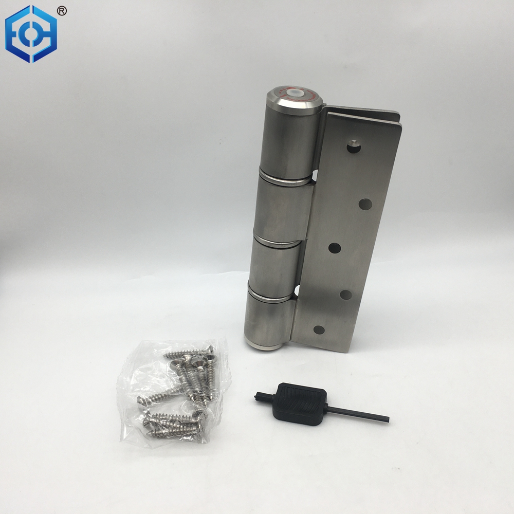 Silver Stainless Steel Invisible Automatic Rebound Door Closing Device Hydraulic Hinge 