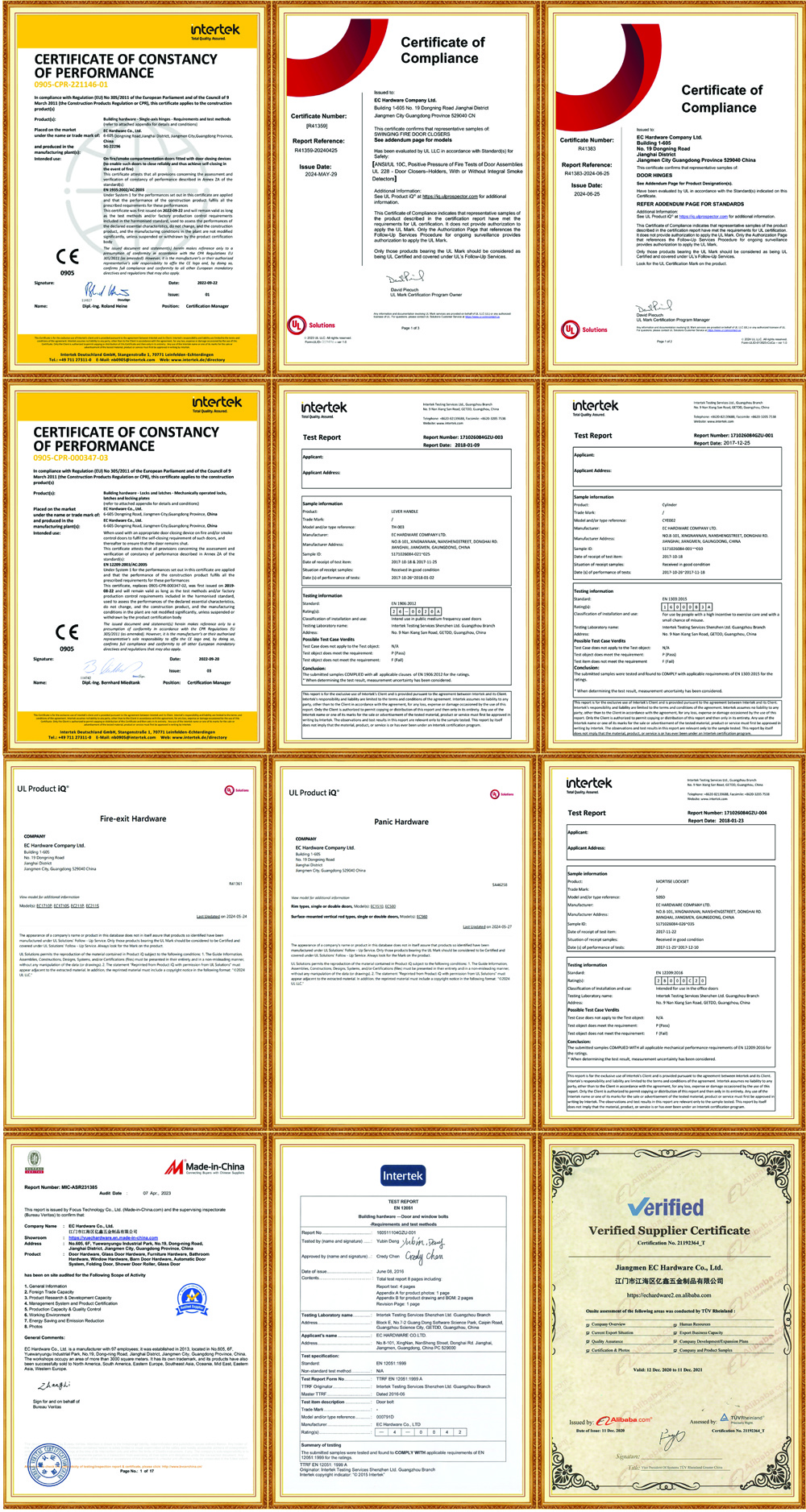 ul listed-1000 Certificate
