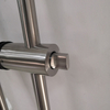 Glass door hardware round tube stainless steel pull handle with lock 