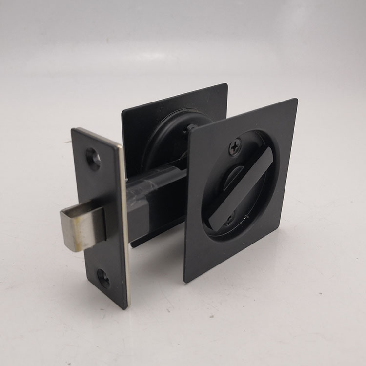 black Stainless Steel 304 square Sliding Door Lock