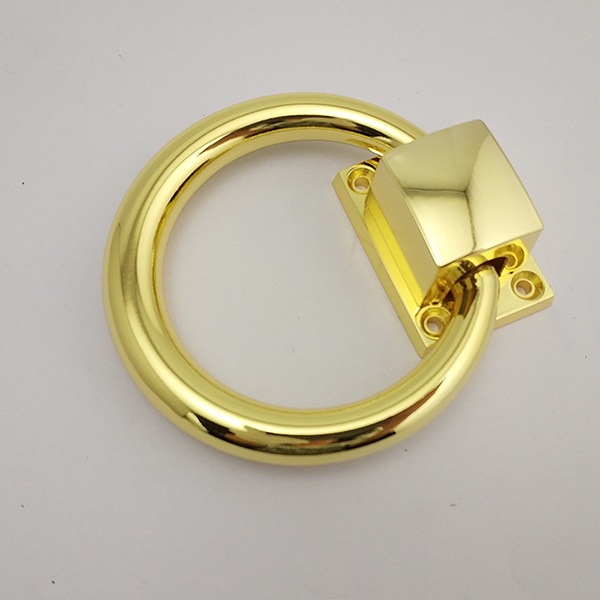 Zinc Alloy Gold Polised Vintage Round Door Ring Knocker Brass Old Knob for Cabinet 