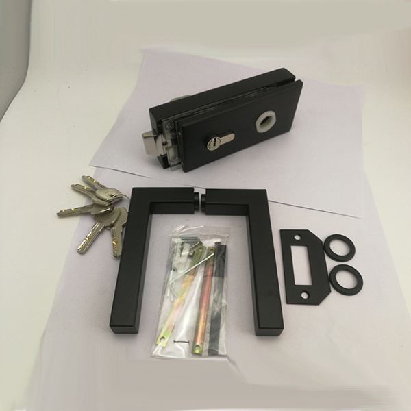 double cylinder key cylinder glass door lock