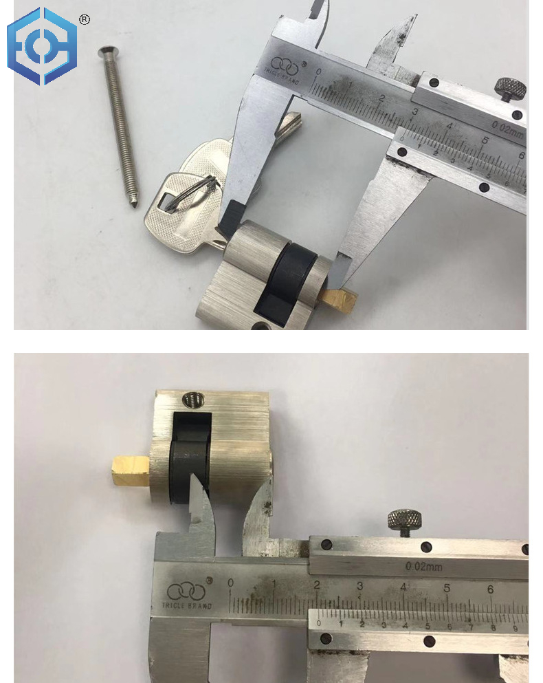 Hook Lock Factory Concealed Recessed Round Sliding Door Lock with Key Lock Cylinder