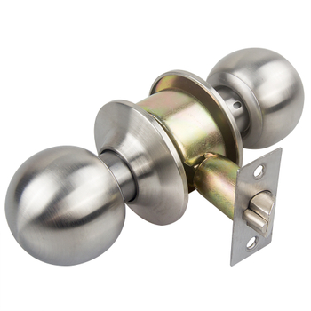 Stainless Steel Round Ball Privacy Door Knob Set Bathroom Handle Lock With Key For Home Door Hardware Supplies