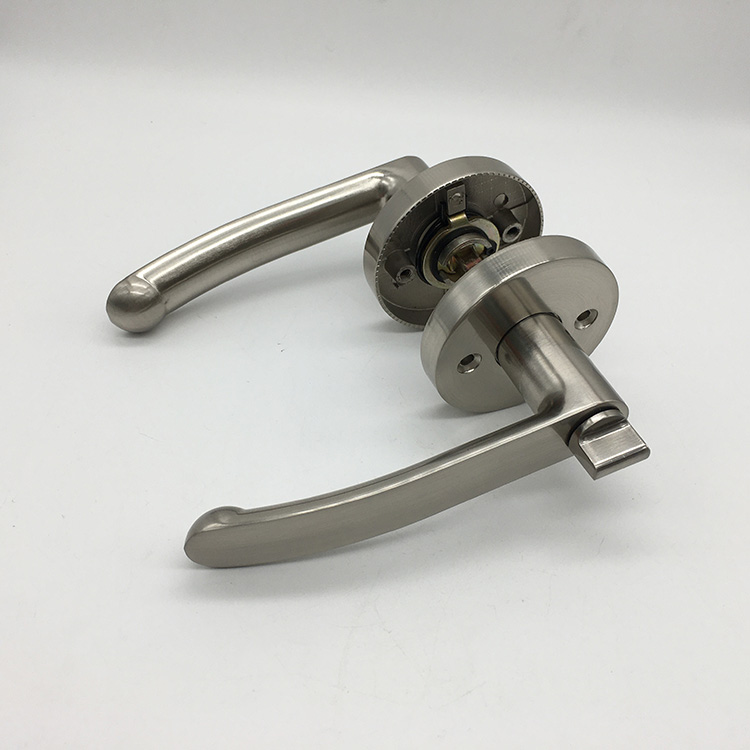 century satin nickel sense smart door lock with latitude lever door handleset