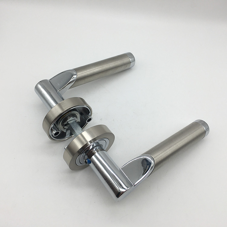 Germany Style BB PZ WC Brushed Chrome Zinc Alloy Door Handles Wiht