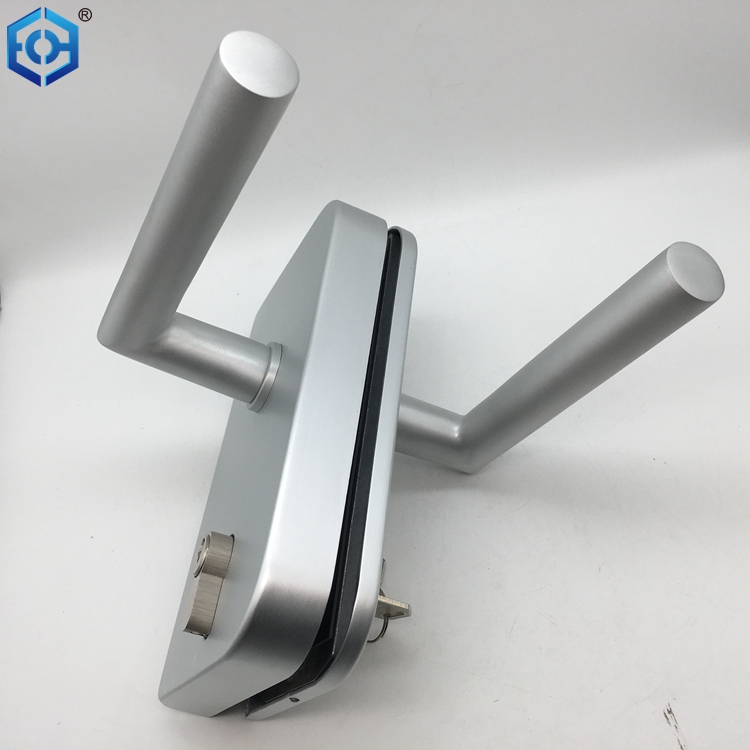 glass door latch and lever handles