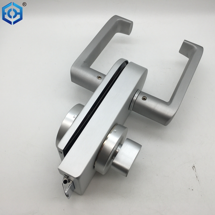 Aluminum Glass Door Handle Lock with Indicator for Bathroom Or Toilet