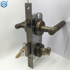 Door Locks for Bedroom And Mortise Lock Handle Set with 3 Brass Key Antique Finish