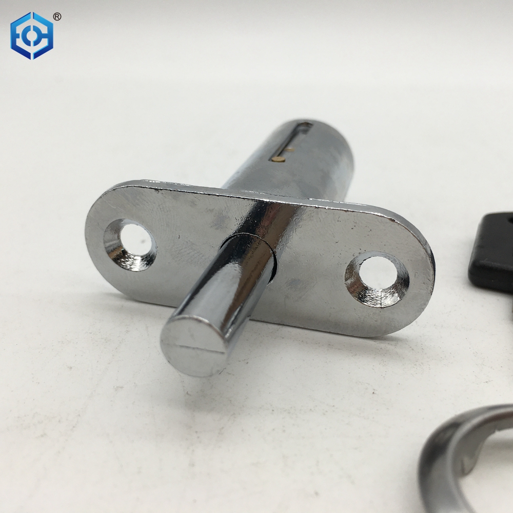 Sliding Door Closet Showcase Furniture Cylinder Head Plunger Lock With Keys Wardrobe Push Lock