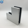 Silver Aluminum Patch Fittings Compatible with 1/2" (12mm) Thickness Glass Door L Patch Fittings
