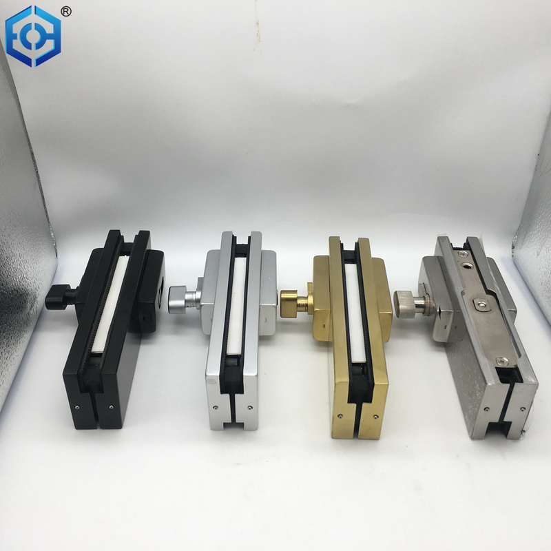 Silver Aluminum Bottom Patch Lock for Glass Door