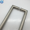 Stainless Steel D-Shaped Tubular Back-to-Back Knurled Pull Handles for Glass Door