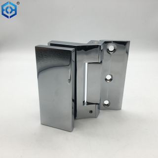 Chrome Aluminum Glass Pivot Hinge For Interior Glass Door Glass To Wall