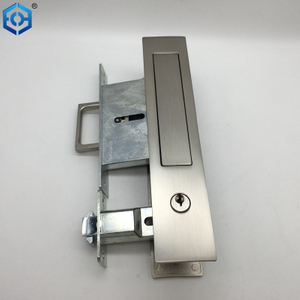 Zinc Alloy Invisible Recessed Handle with 3 Keys Pocket Sliding Door Lock 