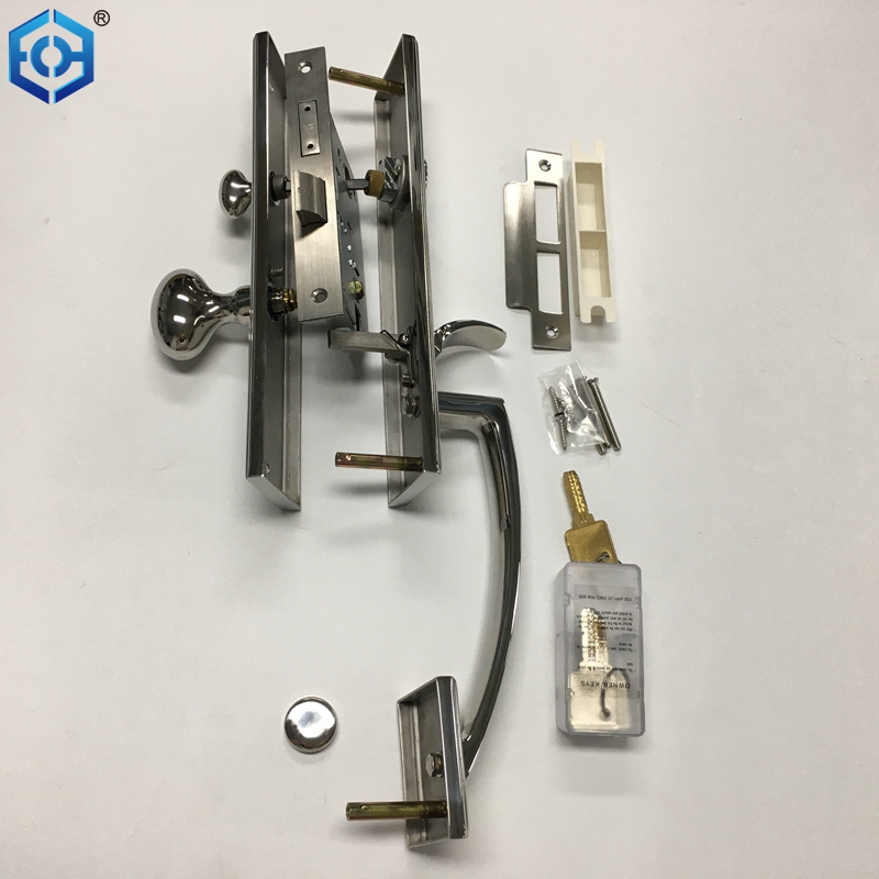 High Security Zinc Alloy Big Size Panel Handle Door Lock for Entry Door