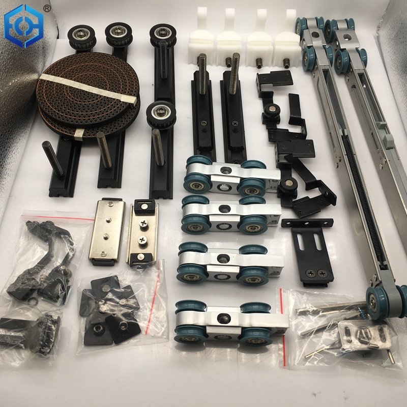  Three Doors Synchronize Telescopic Linkage Sliding Roller For Interior Door