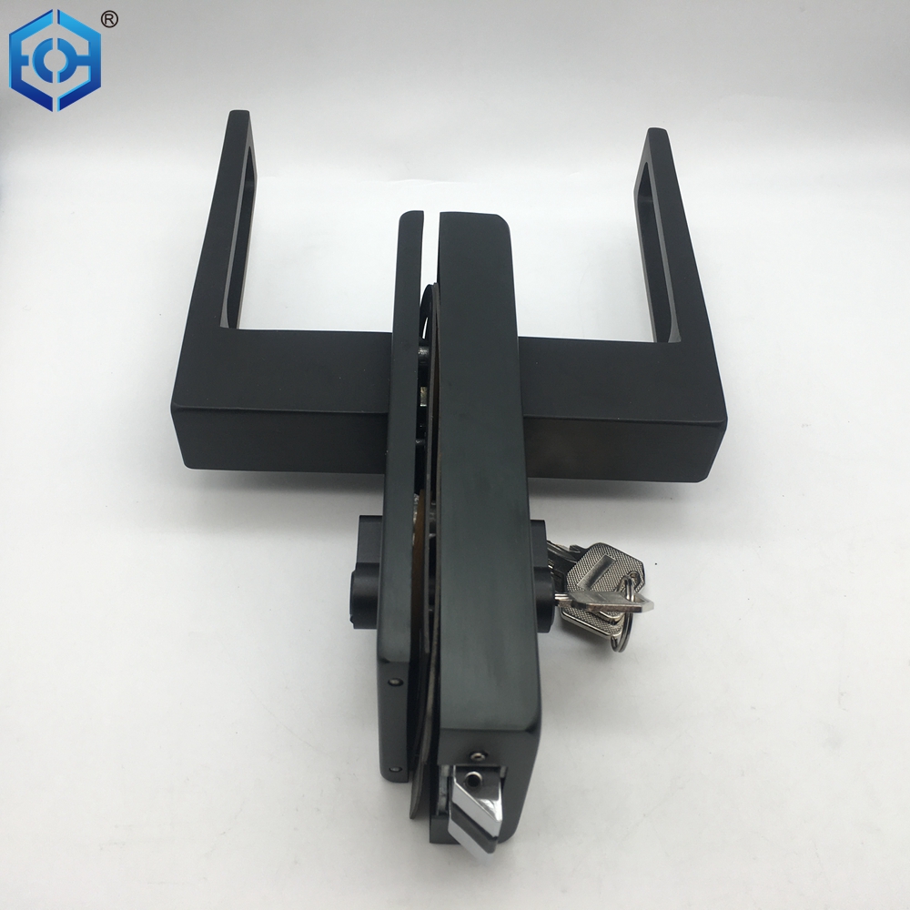 Glass Door Handle Patch Fittings Key Lock for Commercial Building Security Lock Door Hardware