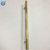 Antique Brass Stainless Steel Knurled T Bar Glass Door Pull Handle 