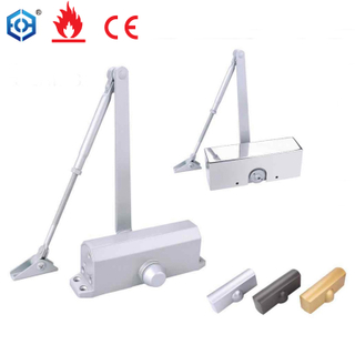 CE Satin Silver Adjustable 3 Hour Fire Rated Overhead Door Closer for Metal Interior Wood Doors