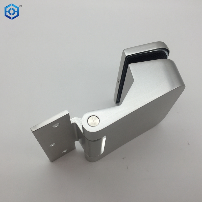 Frameless Wall To Glass Silver Aluminum Glass Door Hinge