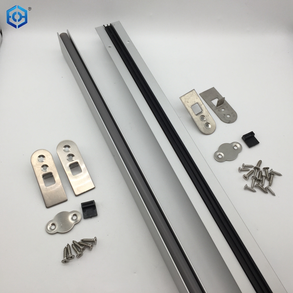 Surface Mounted Aluminum 36" Long Automatic Door Bottom Seal Under Door Seal with Double Neoprene Seal 
