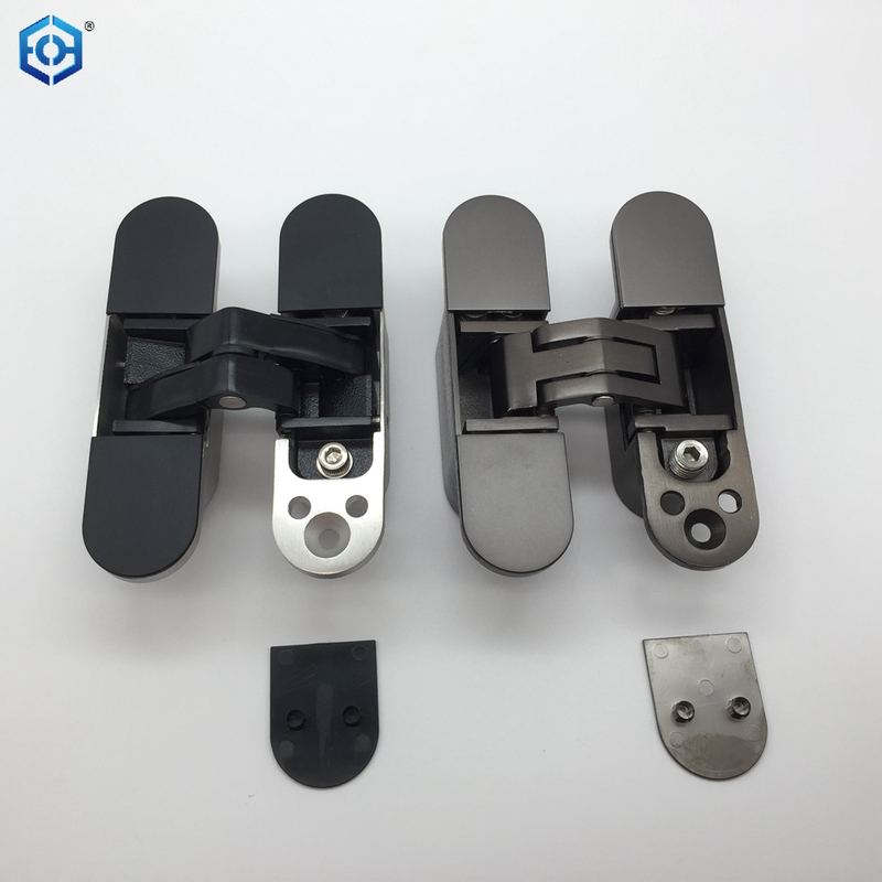 Modern Soft Close 40mm Thickness Silver Stainless Steel 3D Adjustable 180 Degree Hidden Door Hinges 