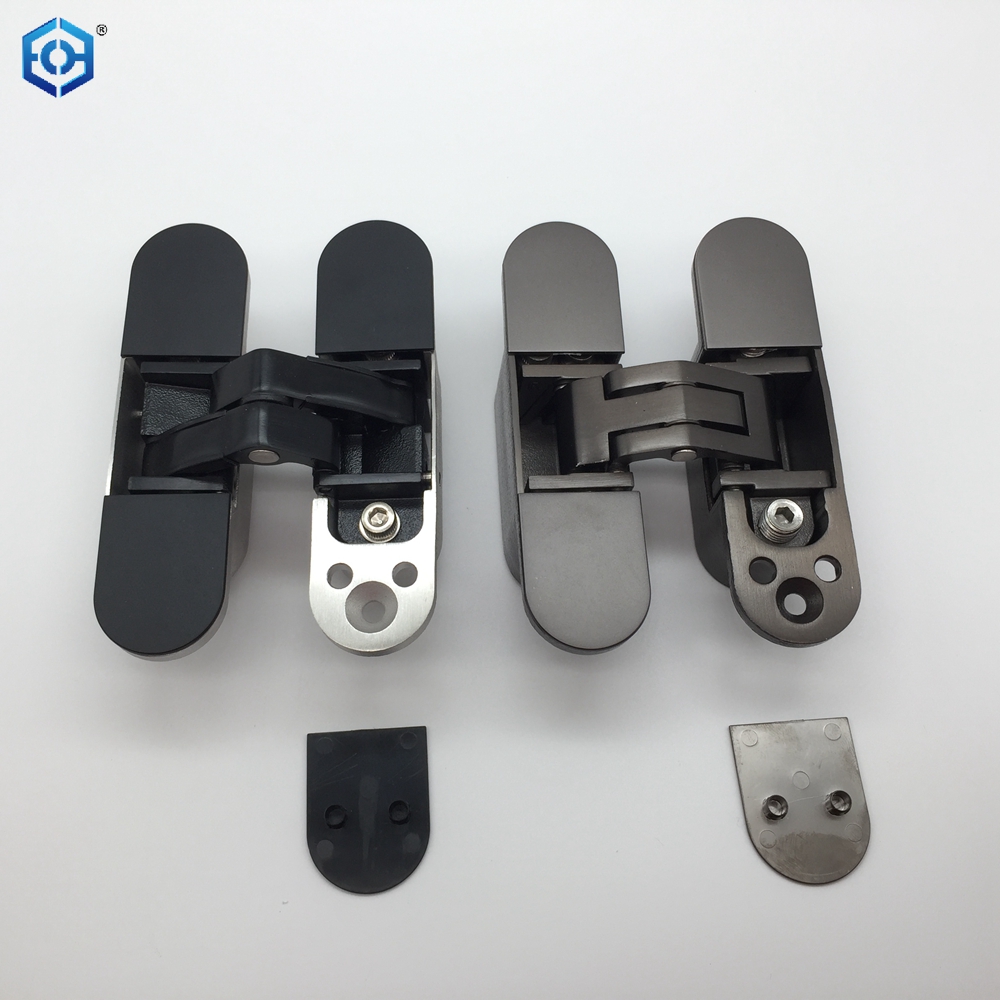 Modern Soft Close 40mm Thickness Silver Stainless Steel 3D Adjustable 180 Degree Hidden Door Hinges 