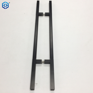 Factory Manufacturer Wholesale Commercial Square Black Aluminum Glass Door Pull Handles