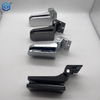 Silver Aluminum Glass To Wall Glass Pivot Hinge For Interior Glass Door 