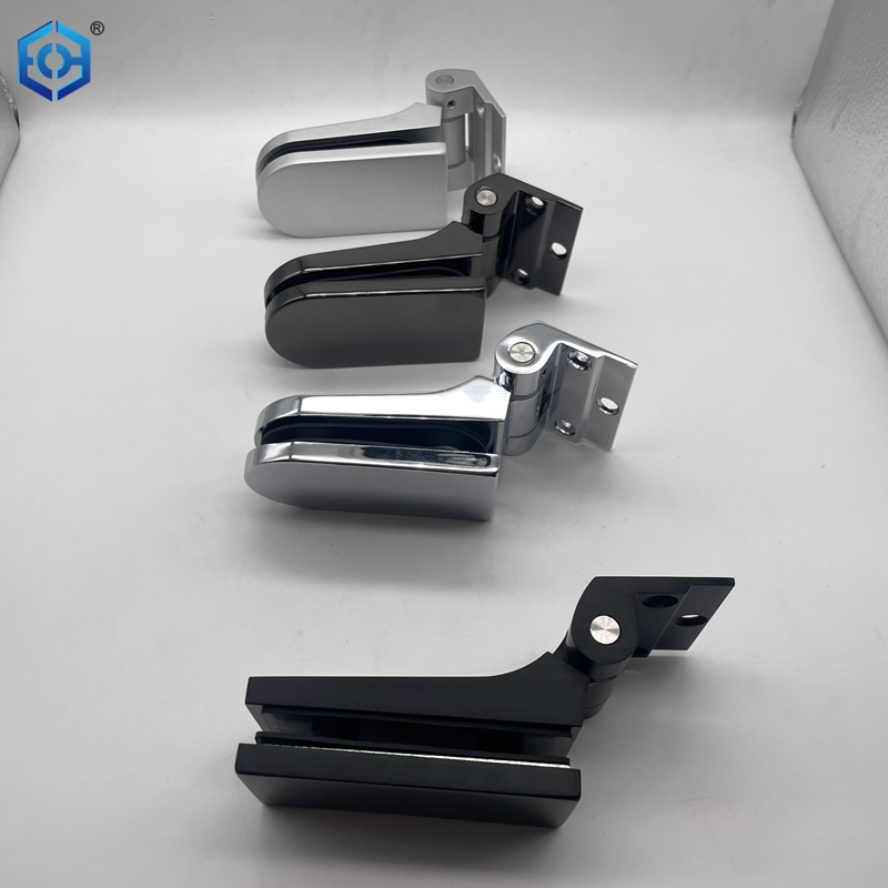 Silver Aluminum Glass To Wall Glass Pivot Hinge For Interior Glass Door 