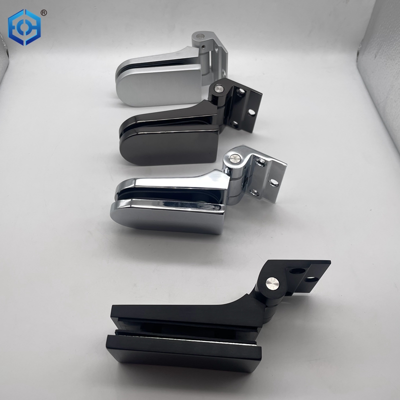 Silver Aluminum Glass To Wall Glass Pivot Hinge For Interior Glass Door 