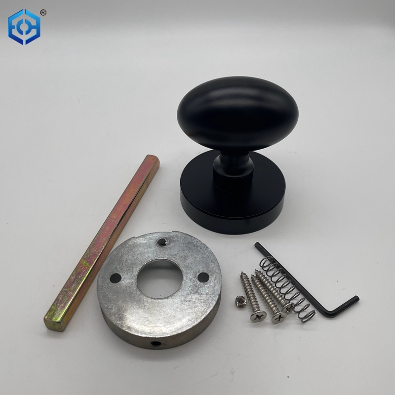 Passage Interior Door Knob Single Or Double Side Zinc Alloy Keyless Round Doorknob Lock