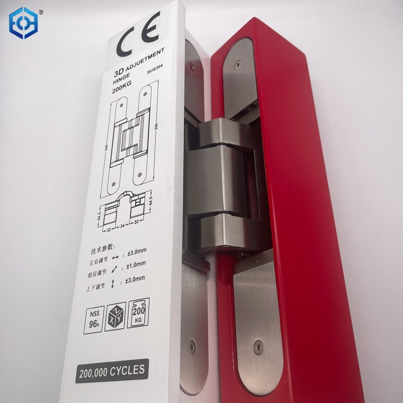 Heavy Duty 3D Adjustable Invisible Concealed Hidden 200 KG Wooden Cabinet Door Hinges 