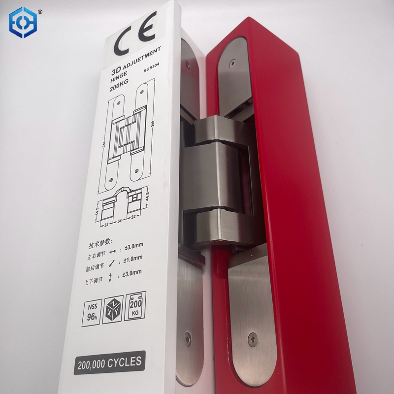 Heavy Duty 3D Adjustable Invisible Concealed Hidden 200 KG Wooden Cabinet Door Hinges 