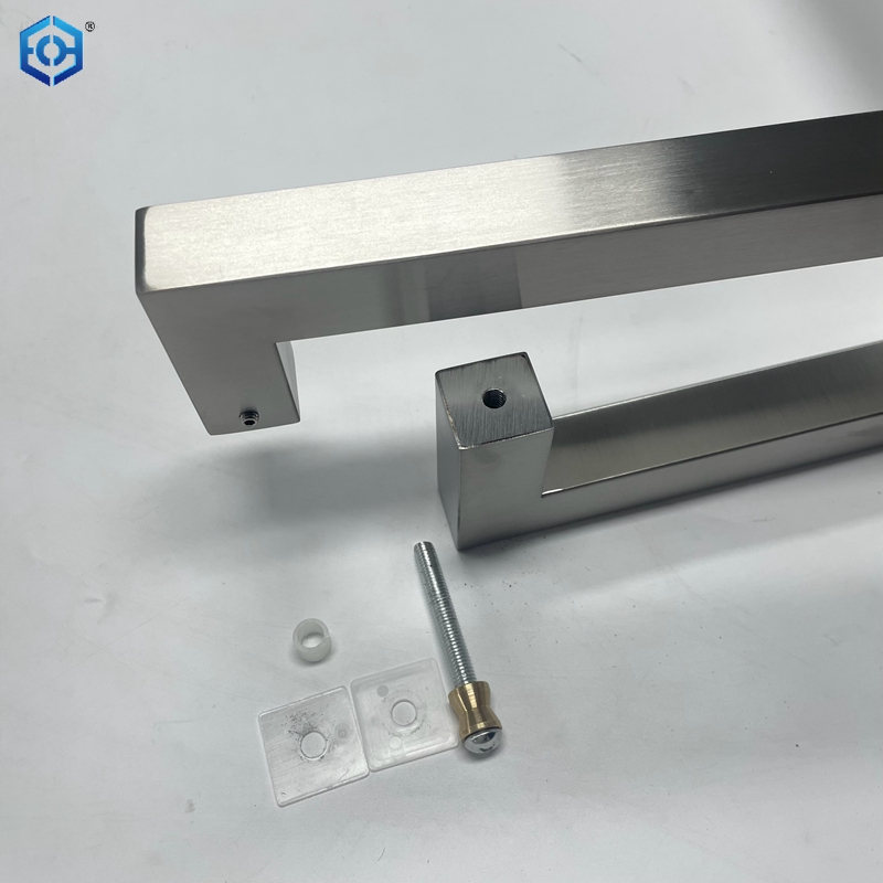 Stainless Steel Push Pull Door Handle L Shape Panic Handle