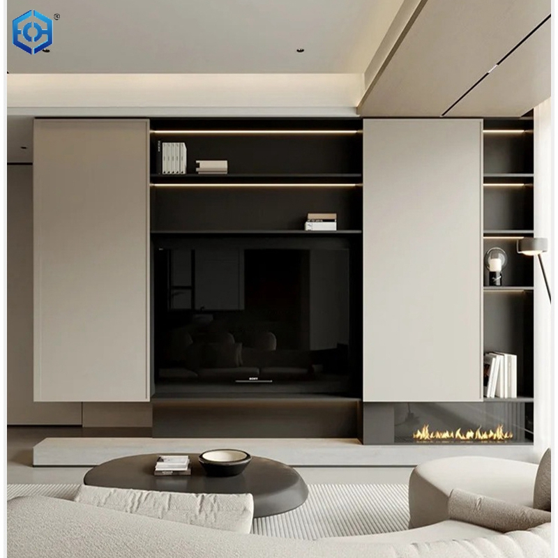 Electric TV Cabinet Sliding Door Track Invisible Wardrobe Sliding Door Folding Door New Bus Door System