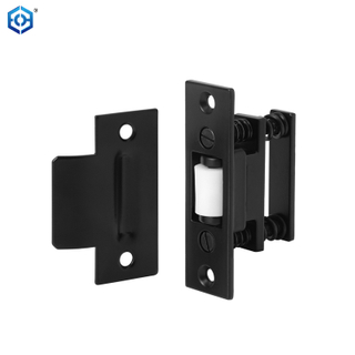 Satin Black Door Ball Catch Heavy Duty Solid Brass Silent Door Roller Catch with Adjustable Square Strike 