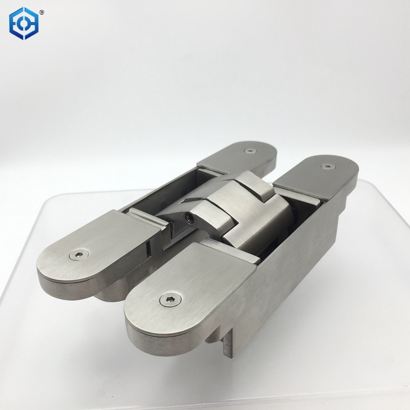 160mm Solid Stainless Steel Heavy Duty Invisible Hinge 180 Degree Swing Concealed Hinge 3 Way Adjustable Butt Hinge