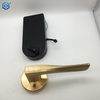 Golden Security Lever Handle Card Smart Lock for Hotel Apartment Dormitory