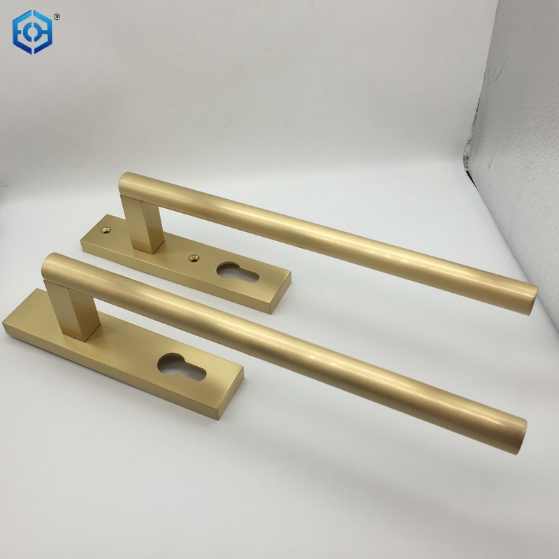 New Design Golden Brass Solid Set Internal Lift-up Sliding Door Handle for Lift Sliding System
