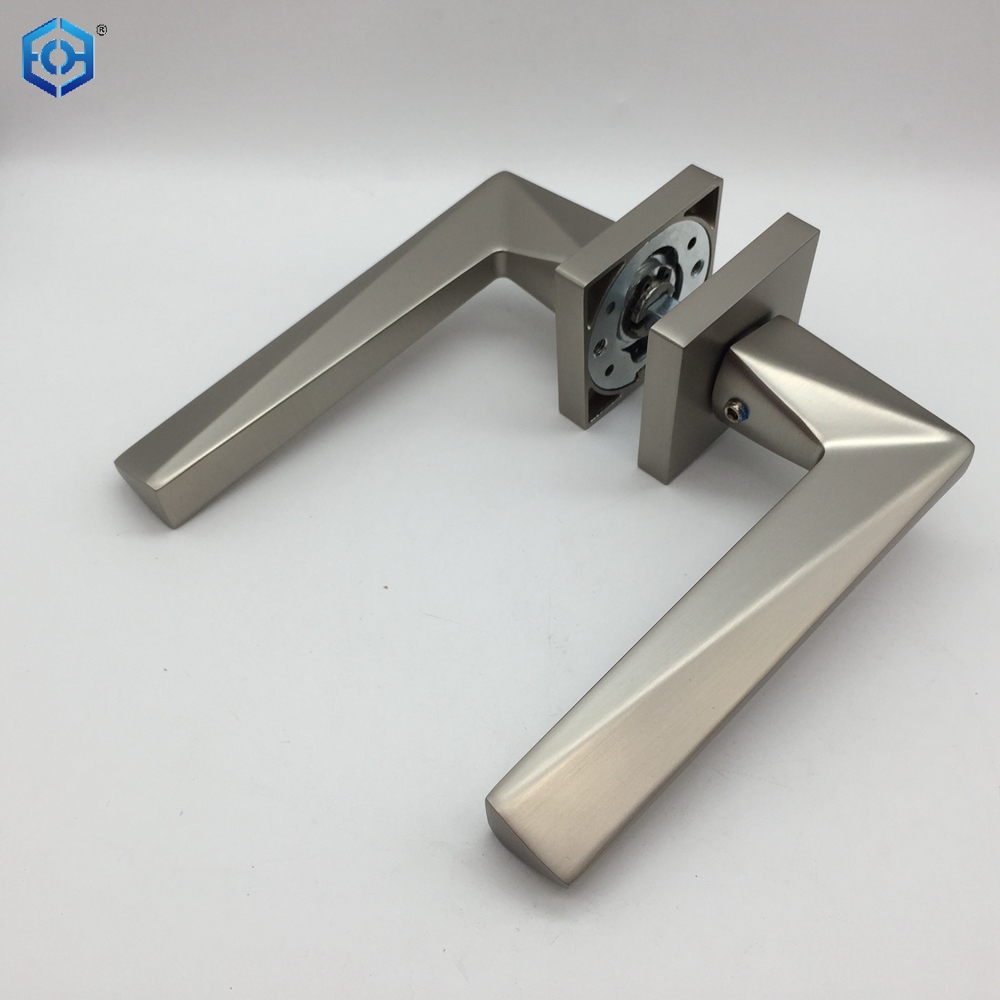 Satin Nickel Geometric Interlacing Zinc Alloy Door Handle