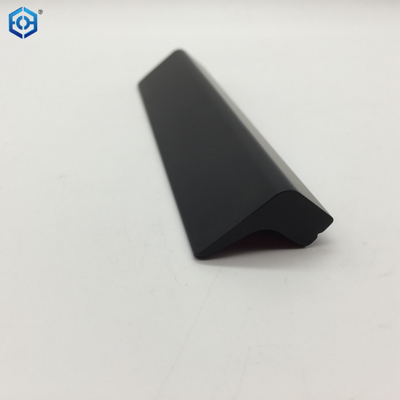 Black Aluminum Finger Edge Pulls Furniture Handle Kitchen Profile Handle for Drawer Cupboard Kitchen Furniture