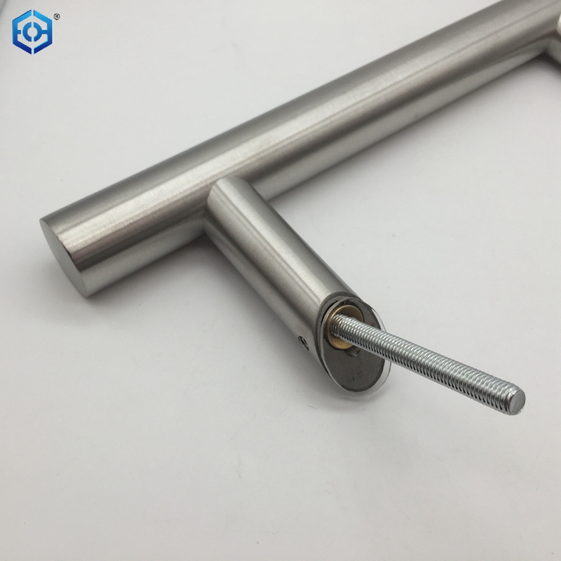 Stainless Steel 304 Offset Round Style Back To Back Glass Door Barn Door Push Pull Handle