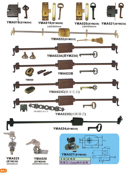 (FCE-001) SUS Stainless Steel Dresser Drawer Lock