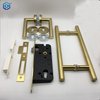 Hot Sale Home Furniture Hardware Brass Round Lever Door Handle With Mortise Lock Cylinder