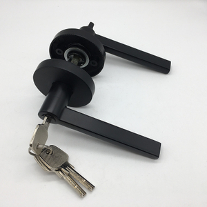 Matte Black Keyless Interior Door Handles Closet Door Handle Classic Passage Door Lever for Hallway And Closet Passage Door Handle Sets