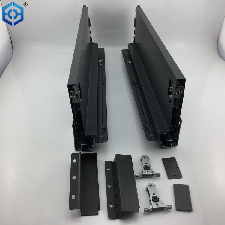 Push Open And Soft Close Hardware Drawer Slides Concealed