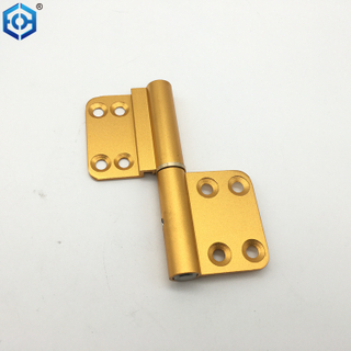 Golden Lift Off Hinge Flag Hinges Detachable Door Hinges Aluminum Alloy Hinge with 8 Mounting Countersunk Holes
