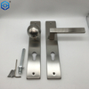 Stainless Steel Door Handles L Shape on Rectangular Shield Plate